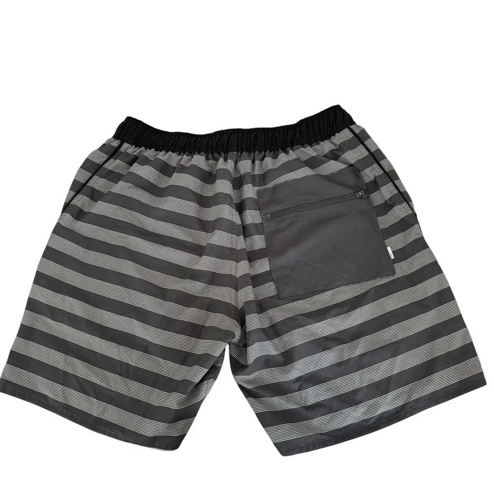 Vuori Men Striped Swim Trunks Lined‎ Size Medium